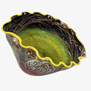 John Page Abstract Art Glass Bowl