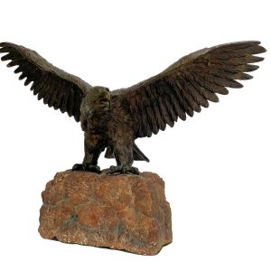 Mounted Austrian Bronze Eagle or Bird of Prey