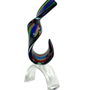 M. Rossi Murano Glass Sculpture